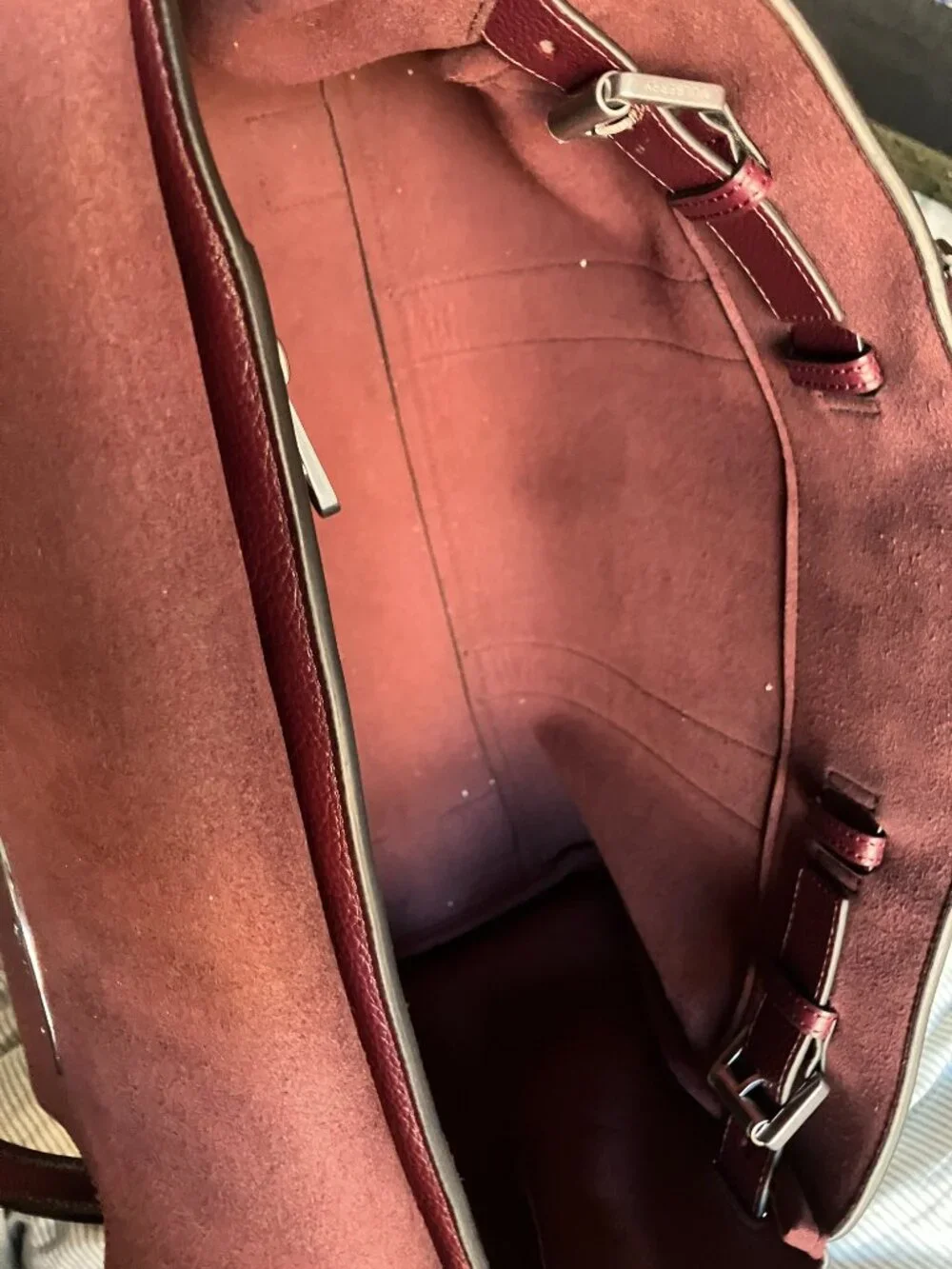 Mulberry Bayswater Black Cherry Small Classic Grain